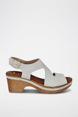 Leren Sandalen met Hak Cerdeña - Wit