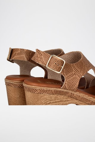 Leren Sandalen met Hak Cerdeña - Bruin