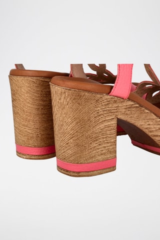 Leren Sandalen met Hak Capri - Roze