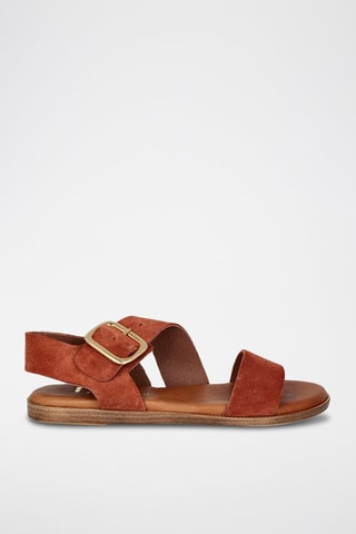 Nubuck Sandalen Menorca - Steenrood