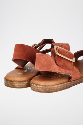 Nubuck Sandalen Menorca - Steenrood