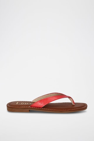 Sandales en cuir Lanka - Corail