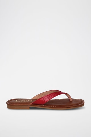 Sandales en cuir Lanka - Rouge