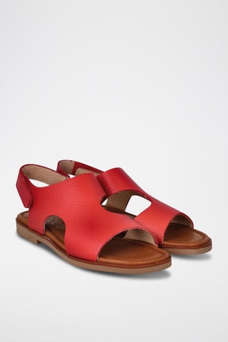 Sandales en cuir Aruba - Rouge