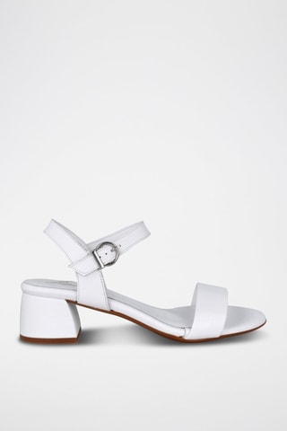 Leren Sandalen met Hak Selma - Zwart