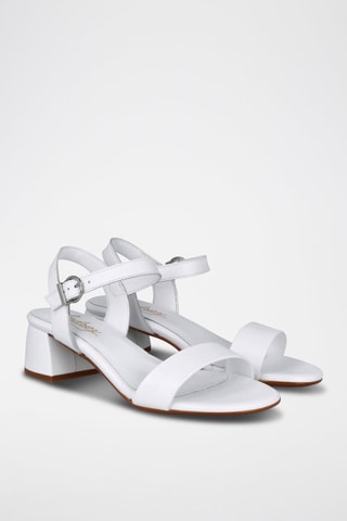 Leren Sandalen met Hak Selma - Zwart