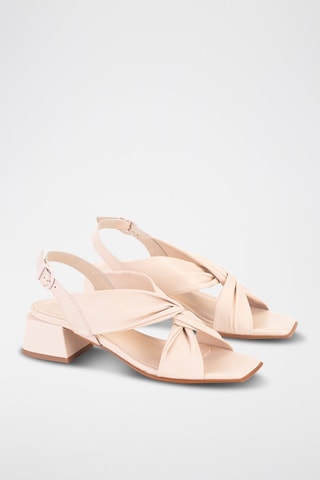 Leren Sandalen met Hak - Roze