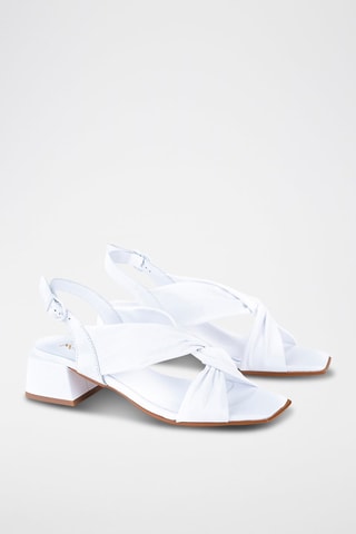 Leren Sandalen met Hak Florencia - Wit