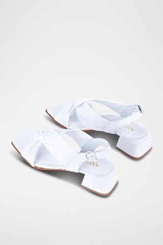 Leren Sandalen met Hak Florencia - Wit