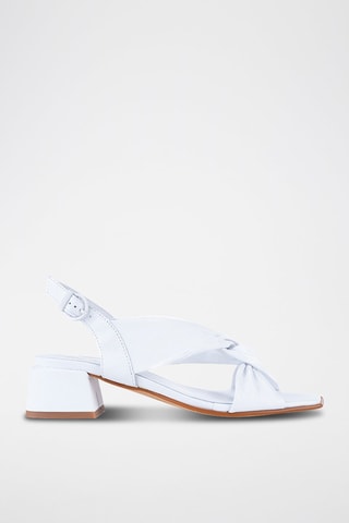 Leren Sandalen met Hak Florencia - Wit