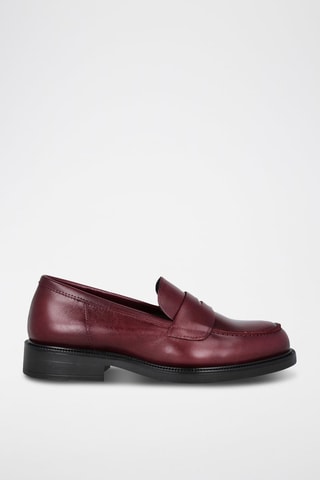 Leren Mocassins - Bordeauxrood