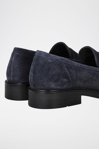 Nubuck Mocassins - Marineblauw