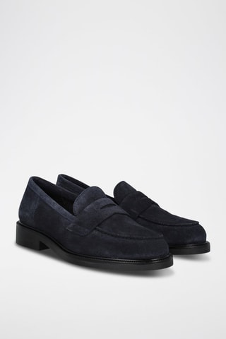 Nubuck Mocassins - Marineblauw