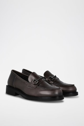 Leren Mocassins - Donkergrijs