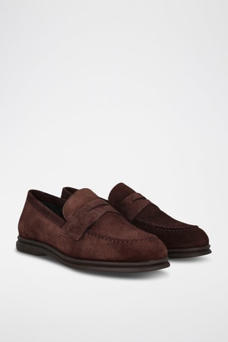 Nubuck Mocassins - Donkerbruin
