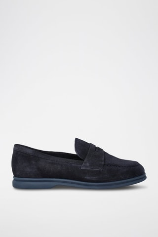 Nubuck Mocassins - Marineblauw