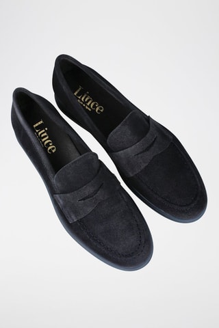 Nubuck Mocassins - Marineblauw