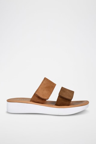 Nubuck Muiltjes - Bruin en camel