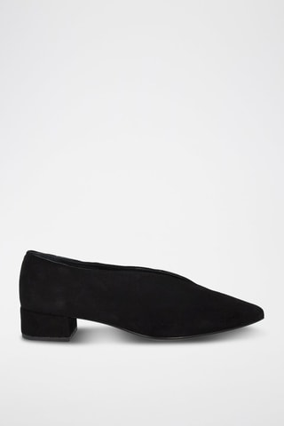 Nubuck Ballerina's - Zwart