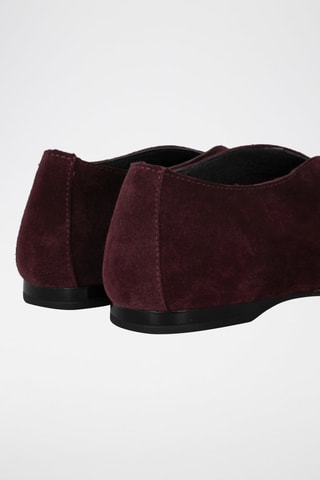 Nubuck Ballerina's - Bordeauxrood