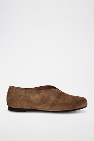 Nubuck Ballerina's - Bruin