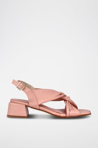 Leren Sandalen met Hak Florencia - Roze