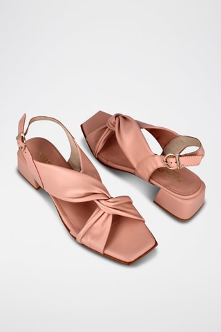 Leren Sandalen met Hak Florencia - Roze