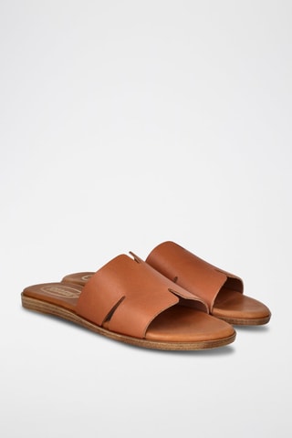 Leren Muiltjes Menorca - Camel