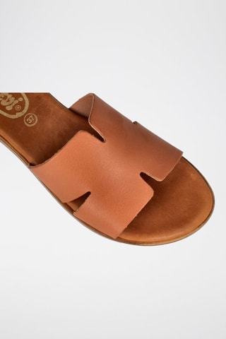 Leren Muiltjes Menorca - Camel
