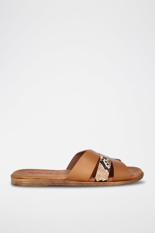 Leren Muiltjes Menorca - Camel