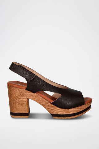 Leren Sandalen met Hak Billy - Bruin