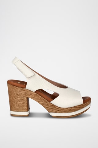 Leren Sandalen met Hak Bugui - Wit