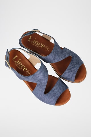 Leren Sandalen met Hak Carre - Blauw