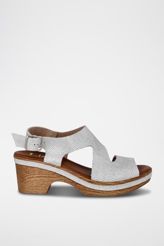 Leren Sandalen met Hak Carre - Wit