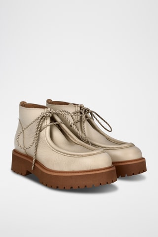 Leren Enkellaarzen Billy - Beige