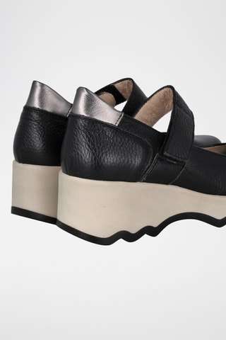 Leren Sandalen met Sleehak Bugui - Zwart