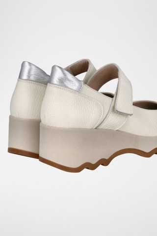 Leren Sandalen met Sleehak Bugui - Wit