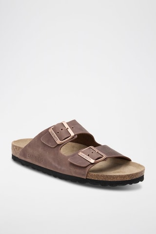 Ciabatte in pelle - Marrone