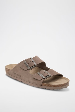 Ciabatte in pelle - Marrone