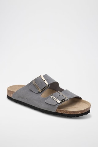 Ciabatte in pelle - Grigio