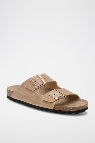 Ciabatte in pelle - Marrone