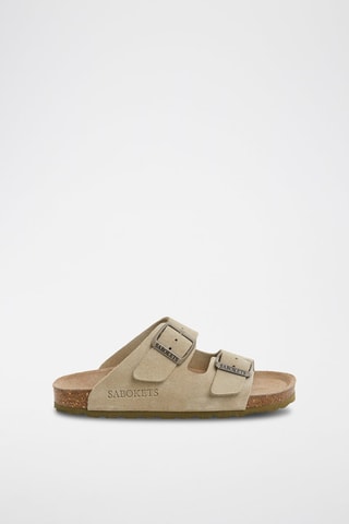 Ciabatte in pelle scamosciata - Kaki