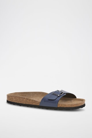Ciabatte in pelle - Blu