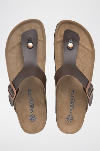 Sandali in pelle - Marrone