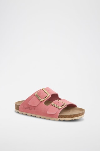 Ciabatte in pelle scamosciata - Rosa