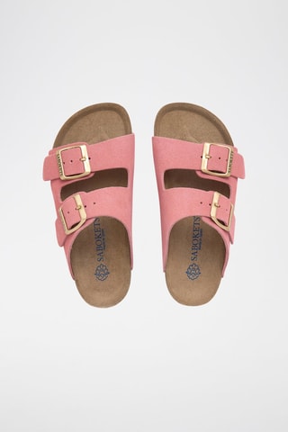 Ciabatte in pelle scamosciata - Rosa