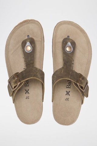 Sandali in pelle - Kaki