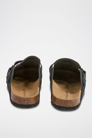 Sabot in pelle scamosciata Rosso - Nero