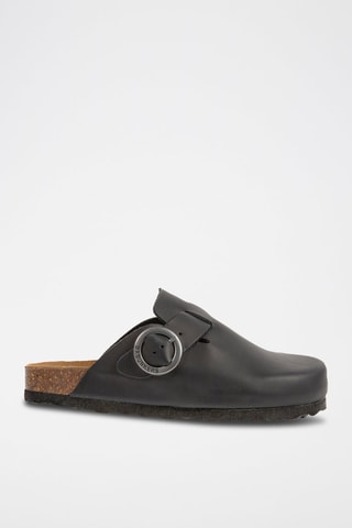 Sabot in pelle Rosso - Nero
