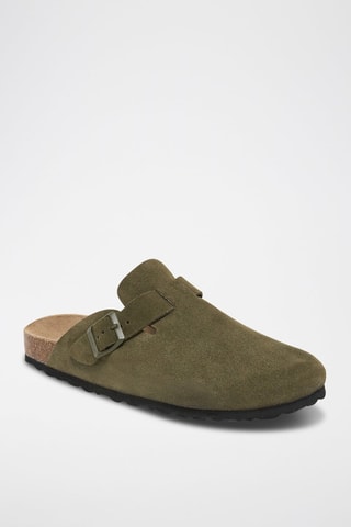Sabot in pelle scamosciata - Verde